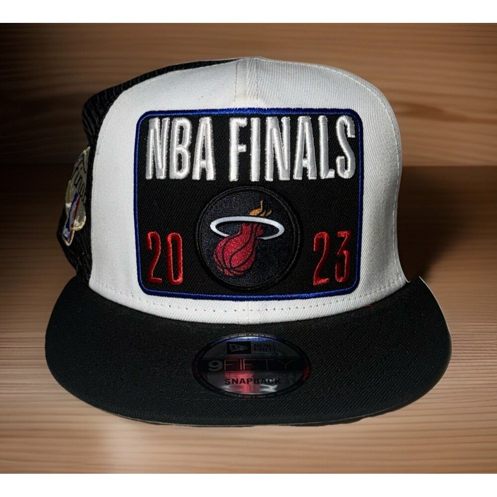 Miami Heat Hat 2023 NBA Finals Locker Room New Era SnapBack Trucker Cap One Size
